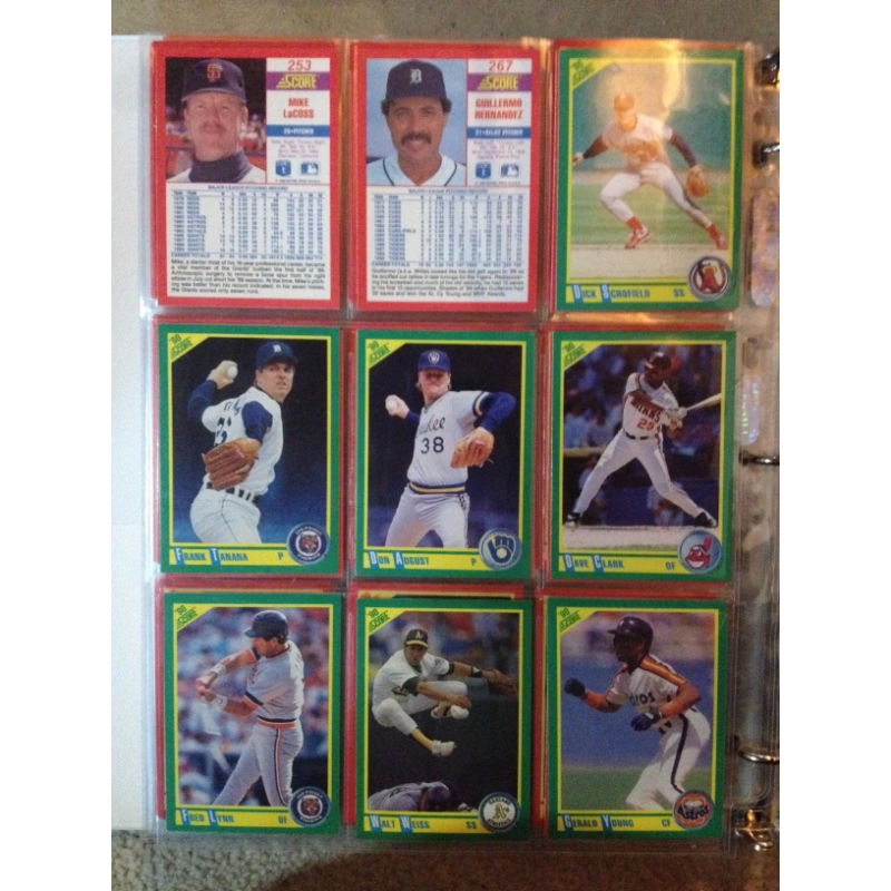 Baseball Cards: Score [1988-1990] [Over 200 Cards] BooksCardsNBikes