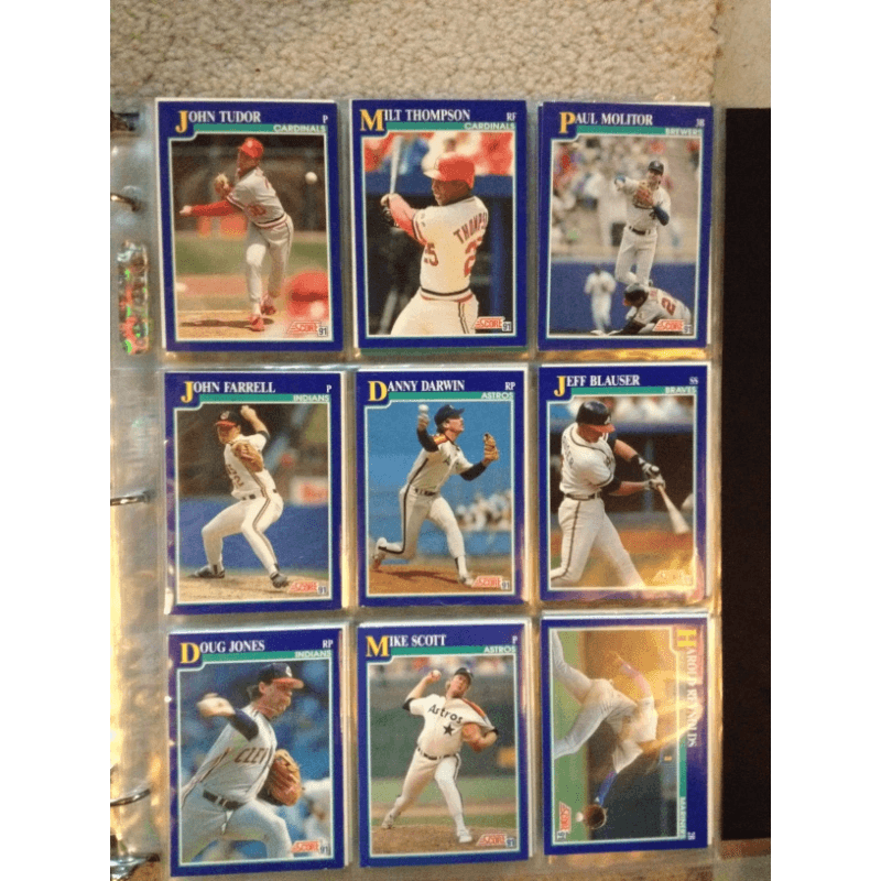 Baseball Cards: Score [1991-1992!] Large Lot! 250+ BooksCardsNBikes