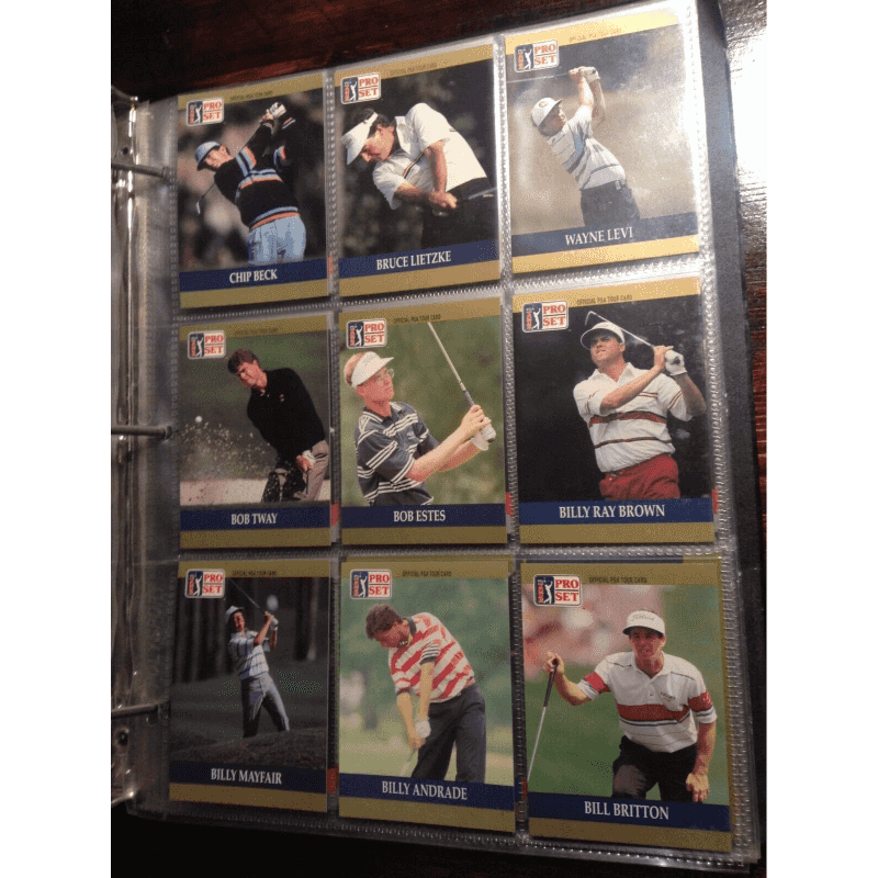 Golf Cards: PGA Pro Set [1990] CP. 100 SET! BooksCardsNBikes