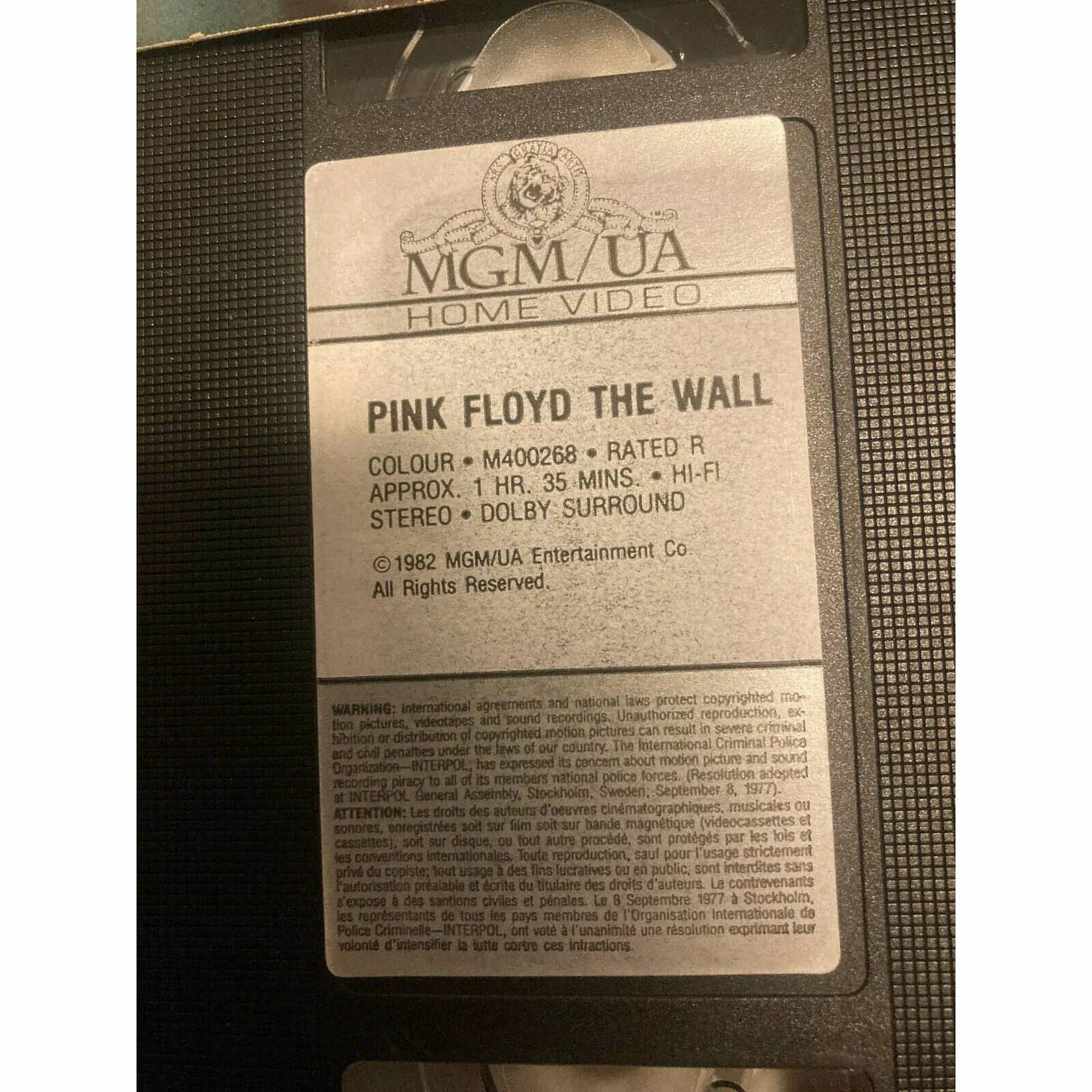 Pink Floyd - The Wall (VHS, 1994 MGM Entertainment) BooksCardsNBikes