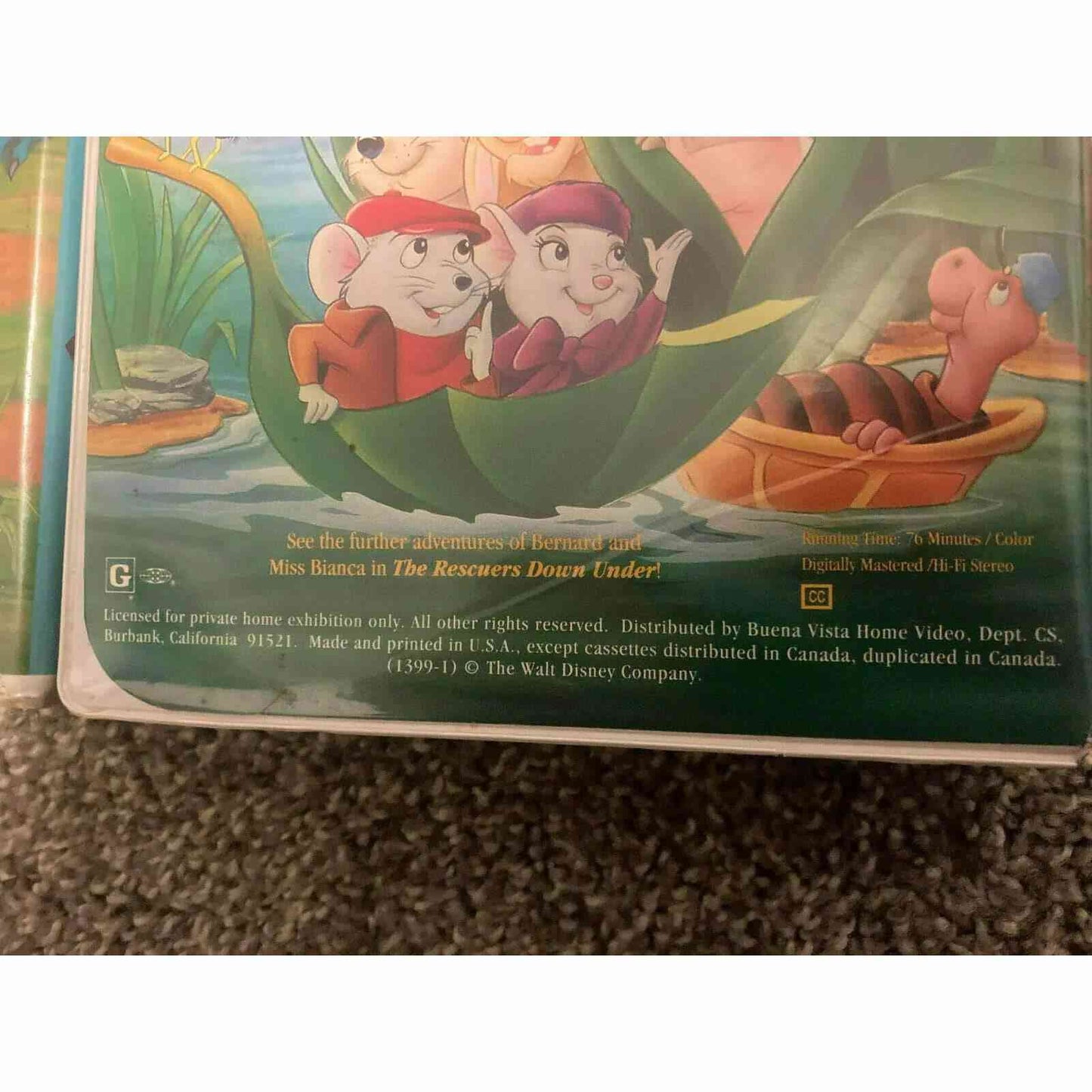 The Rescuers + Down Under (VHS, 1991, 1992) BooksCardsNBikes