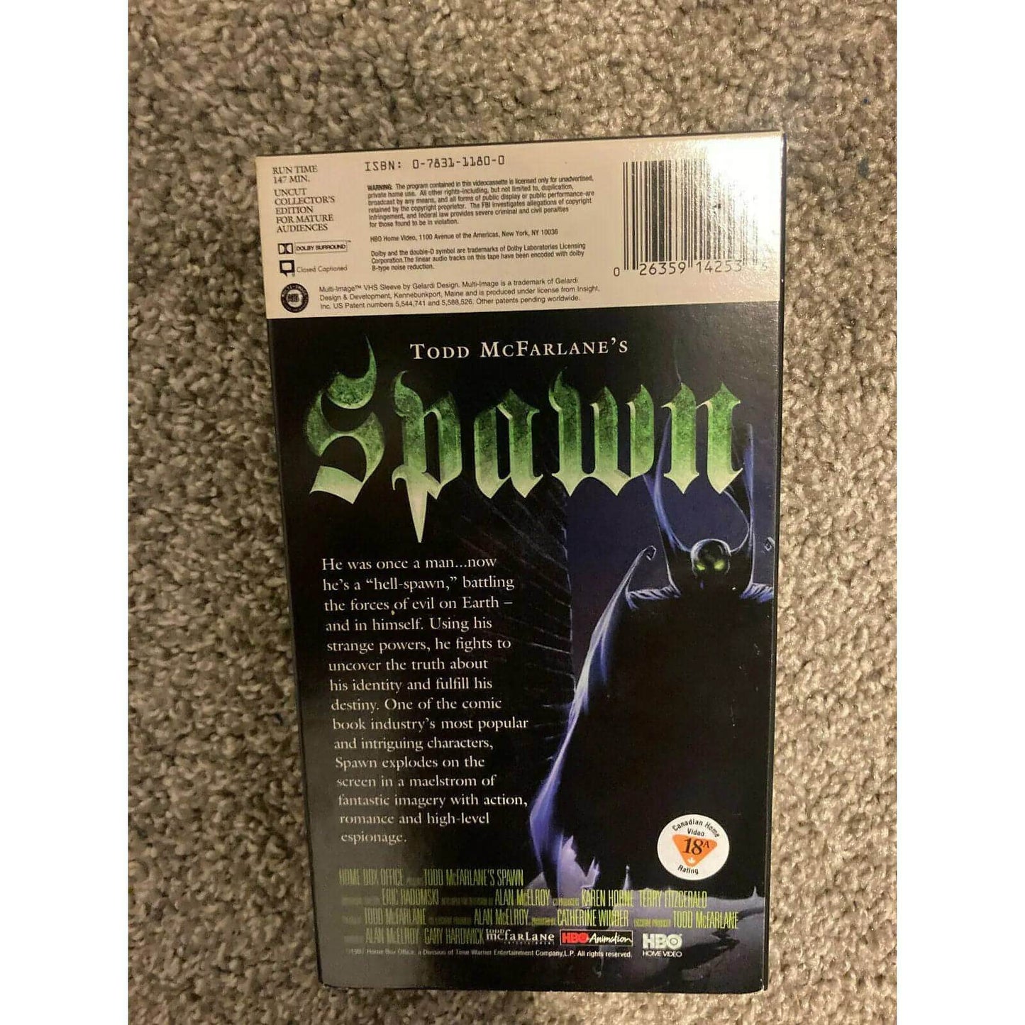 Todd McFarlanes Spawn (VHS, 1997, Unrated) BooksCardsNBikes