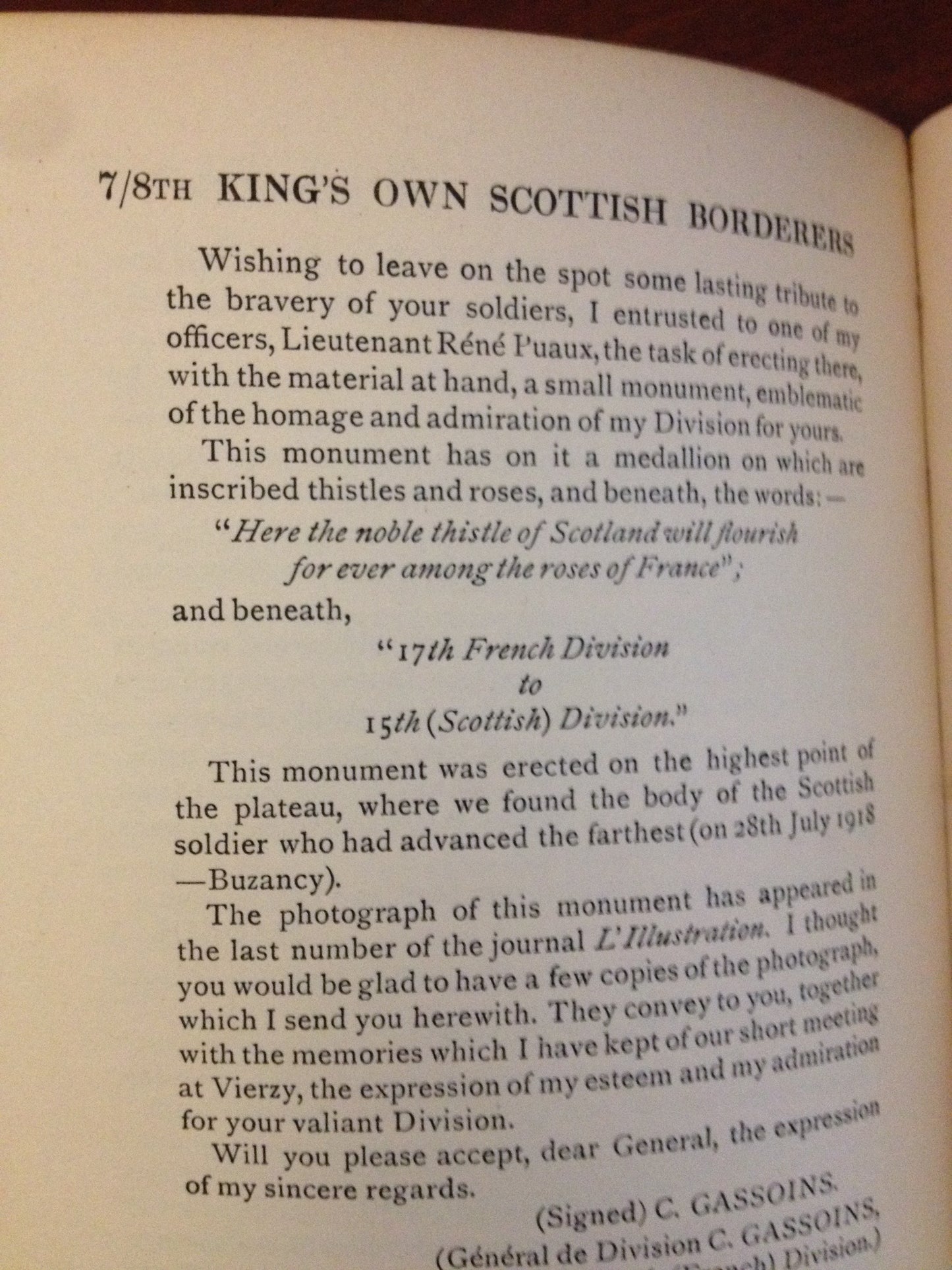 A BORDER BATTALION THE 7/8TH KINGS OWN SCOTTISH BORDERERS
