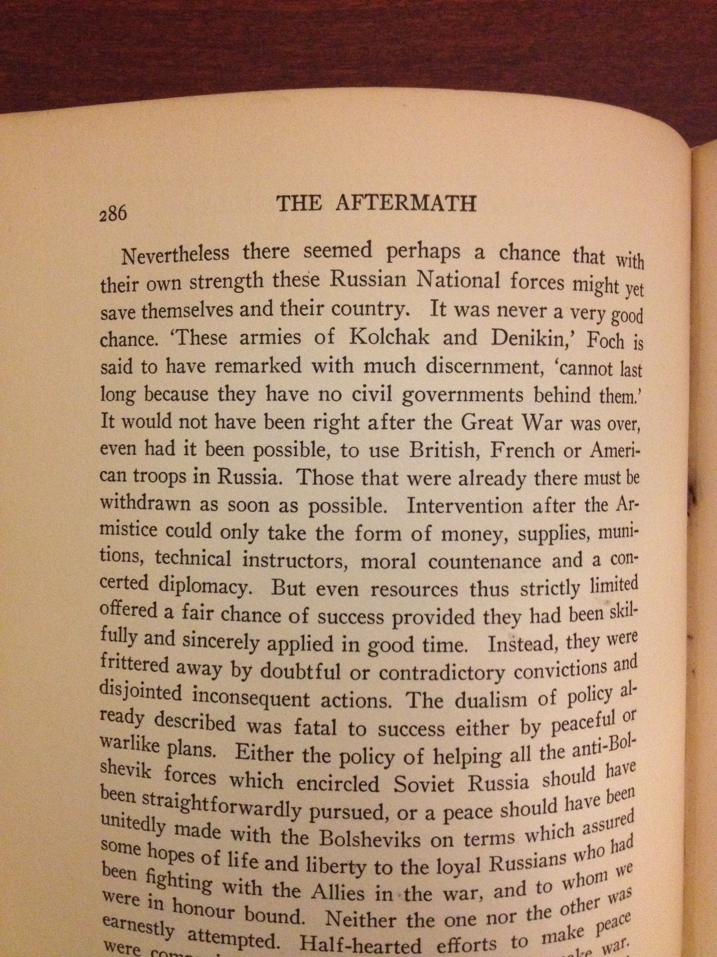 THE AFTERMATH  BY: THE RIGHT HON. WINSTON S. CHURCHILL