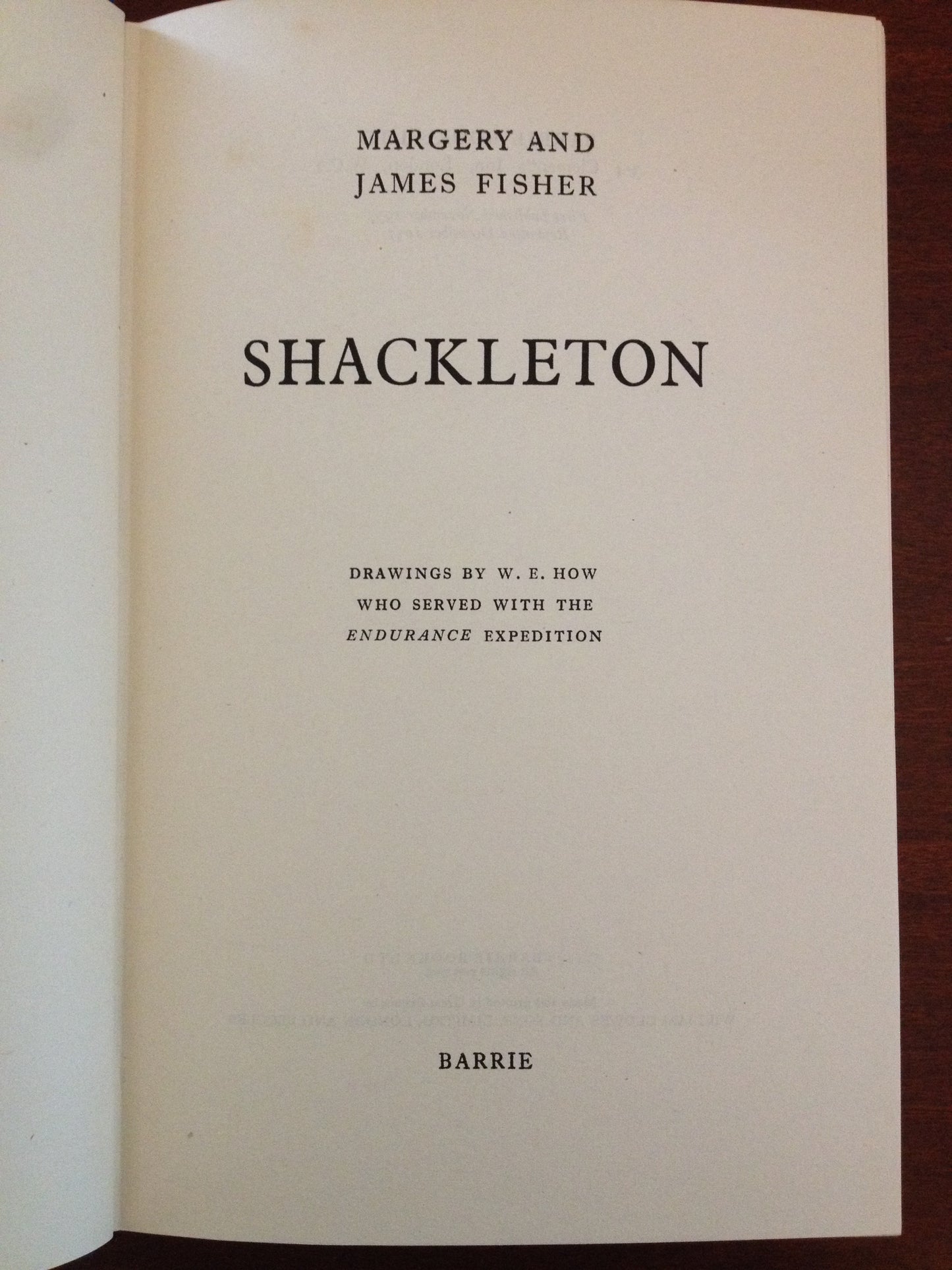SHACKLETON - MARGERY & JAMES FISCHER