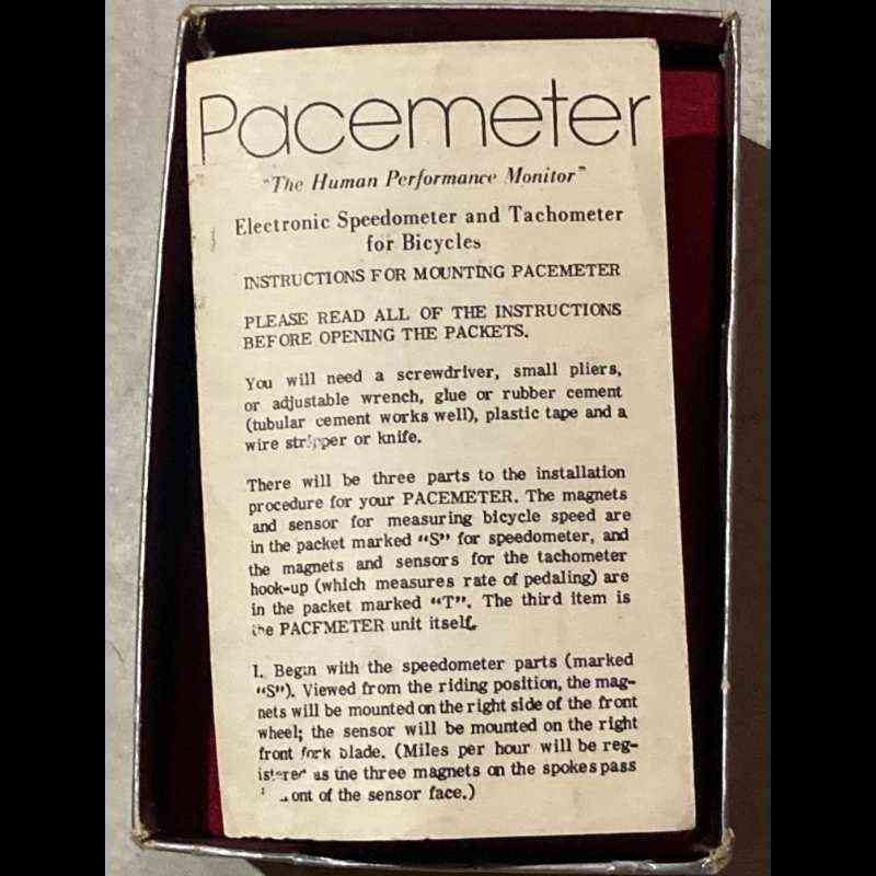 1970's Erisman Pacemeter - 1st Bicycle Speedometer BooksCardsNBikes