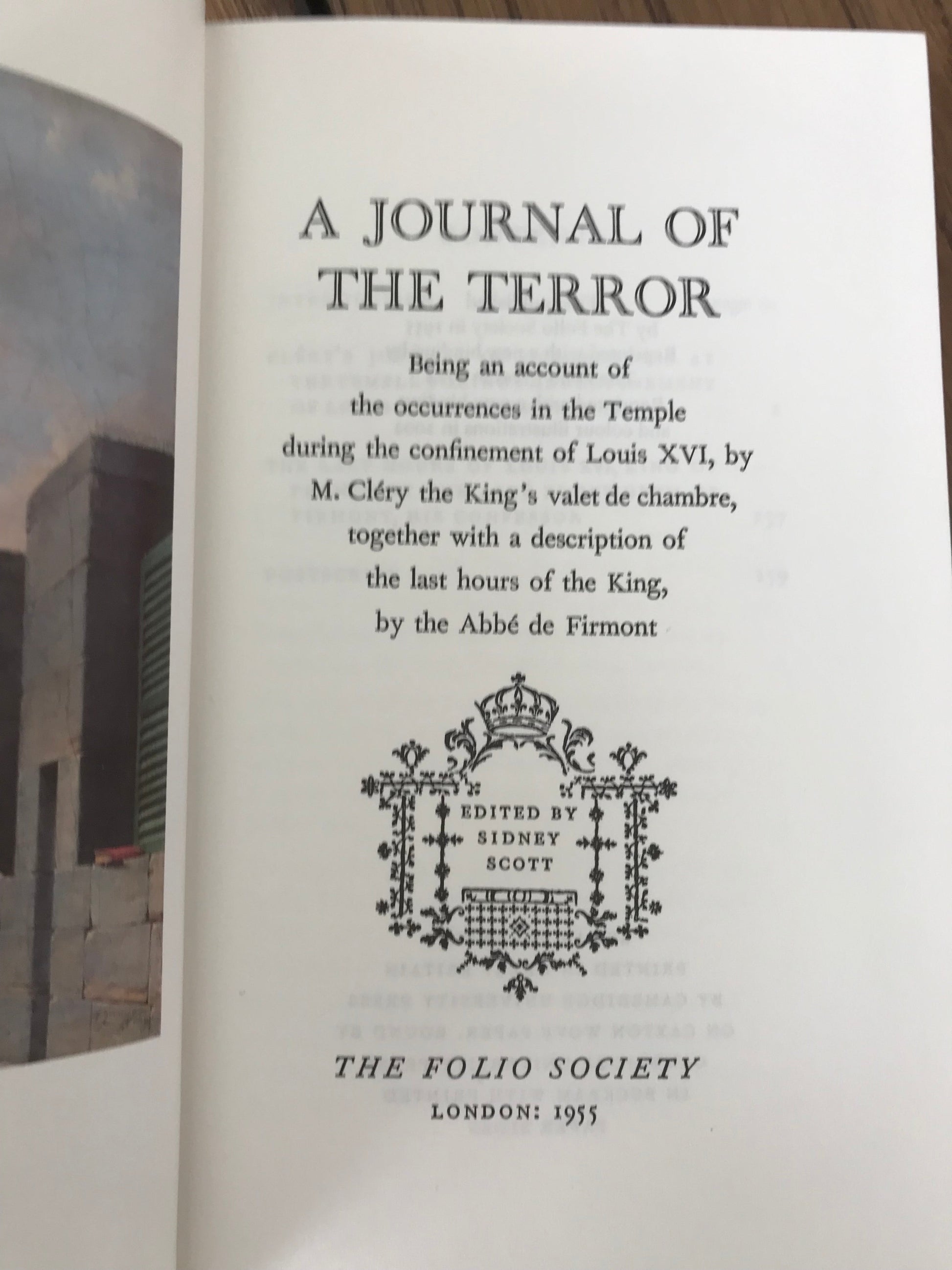 A JOURNAL OF THE TERROR - BY ABBE DE FIRMONT BooksCardsNBikes