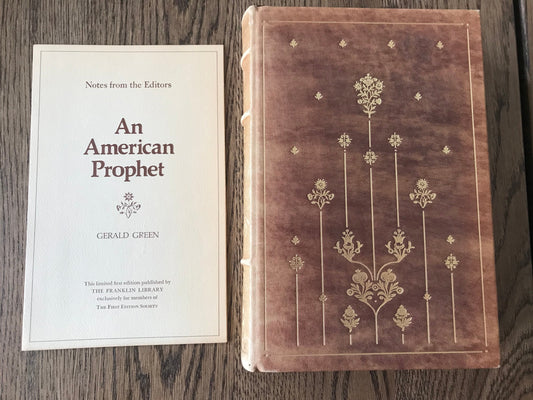 AN AMERICAN PROPHET - GERALD GREEN  (ECOLOGY) BooksCardsNBikes