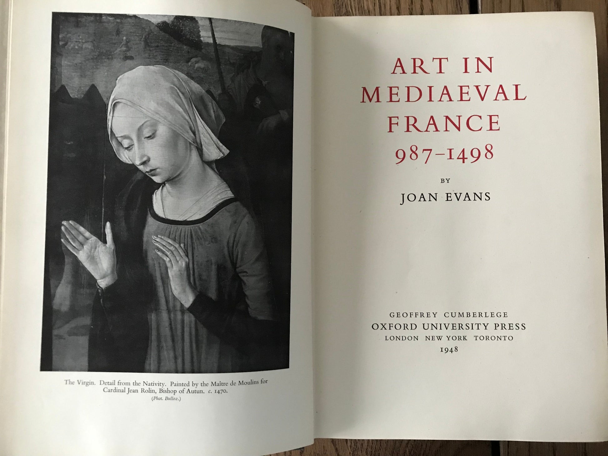 ART IN MEDIAEVAL FRANCE  978-1498   JOAN EVANS BooksCardsNBikes