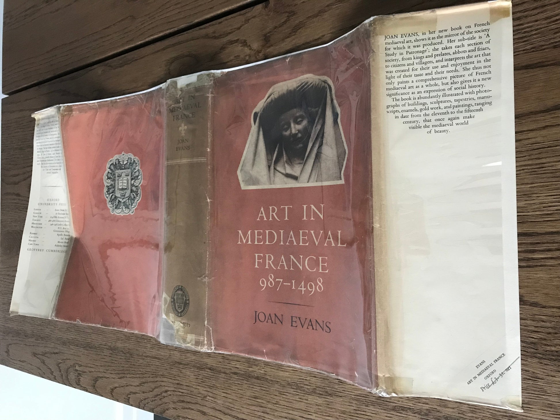 ART IN MEDIAEVAL FRANCE  978-1498   JOAN EVANS BooksCardsNBikes