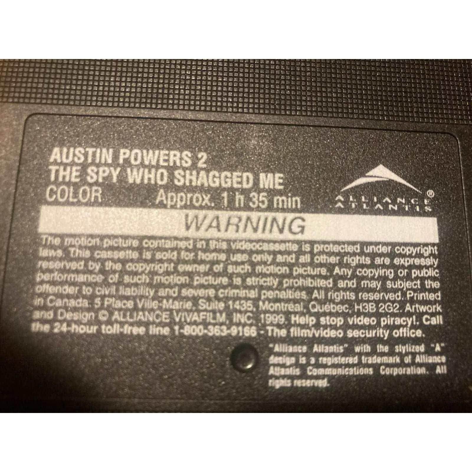 Austin Powers: Spy Who Shagged Me (VHS, 1999) BooksCardsNBikes