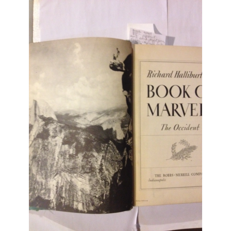 BOOK OF MARVELS;  THE OCCIDENT  BY: RICHARD HALLIBURTON BooksCardsNBikes