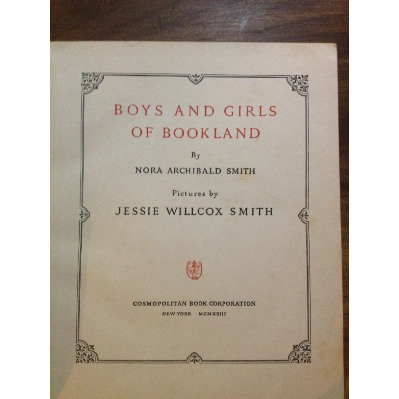 BOYS AND GIRLS OF BOOKLAND  BY: NORA ARCHIBALD SMITH BooksCardsNBikes