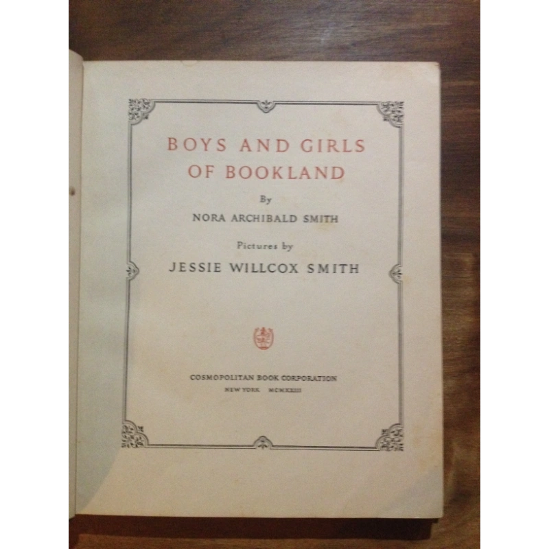 BOYS AND GIRLS OF BOOKLAND  BY: NORA ARCHIBALD SMITH BooksCardsNBikes