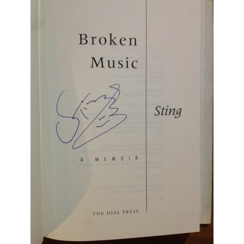 BROKEN MUSIC  BY:  STING BooksCardsNBikes