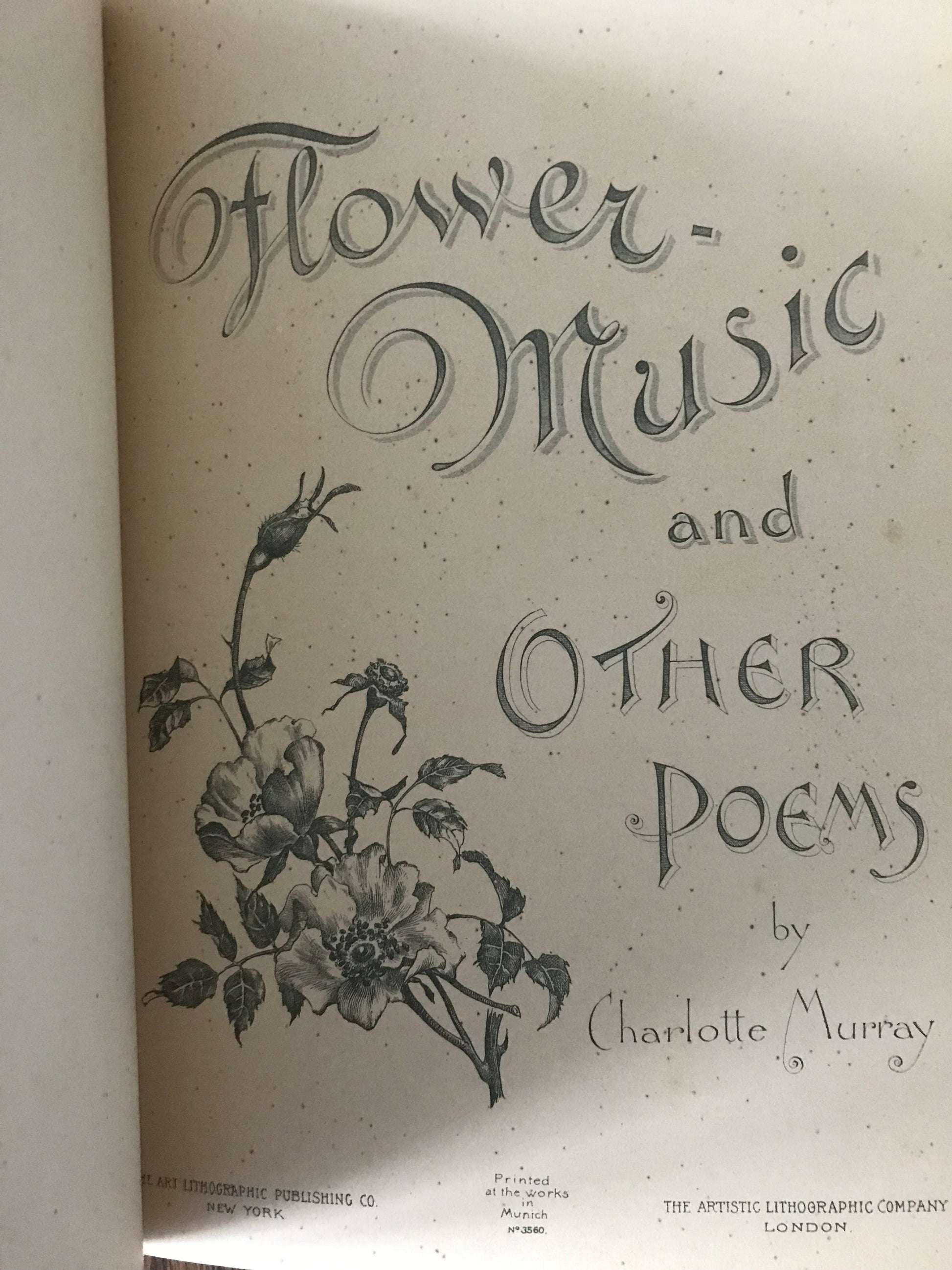 FLOWER - MUSIC AND OTHER POEMS BY CHARLOTTE MURRAY BooksCardsNBikes