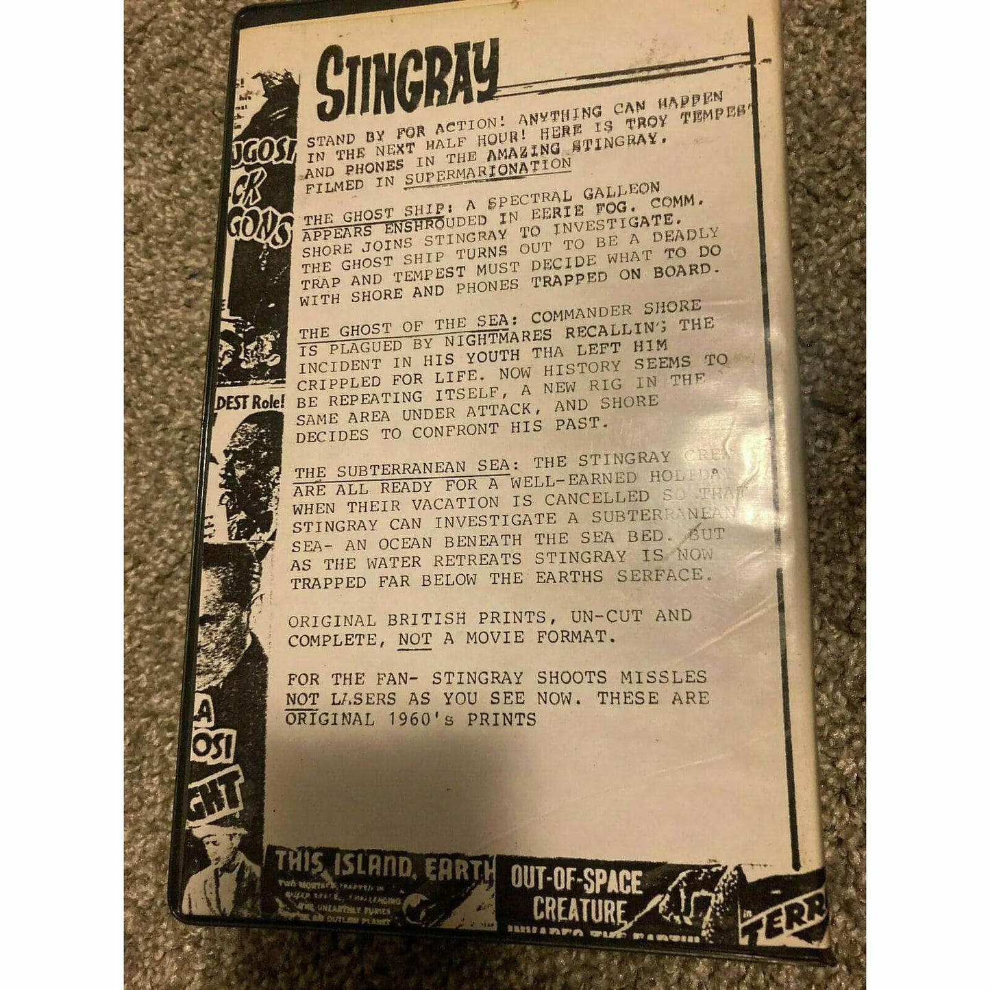 Gerry Andersons Stingray: [Vol. 7] Blank VHS? BooksCardsNBikes