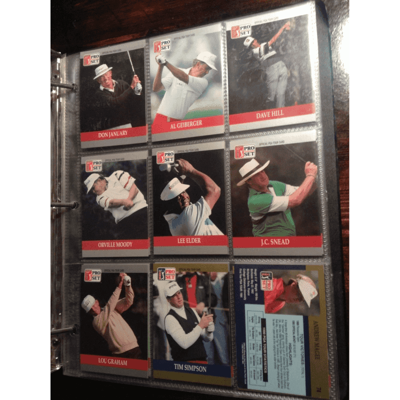 Golf Cards: PGA Pro Set [1990] CP. 100 SET! BooksCardsNBikes