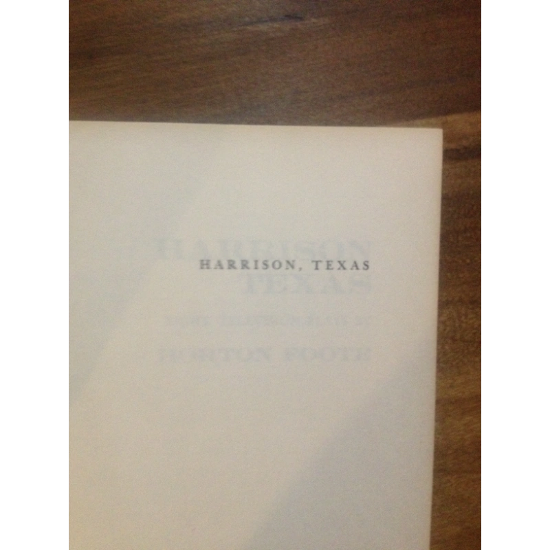 HARRISON TEXAS - 8 TELEVISION PLAYS    BY: HORTON FOOTE BooksCardsNBikes