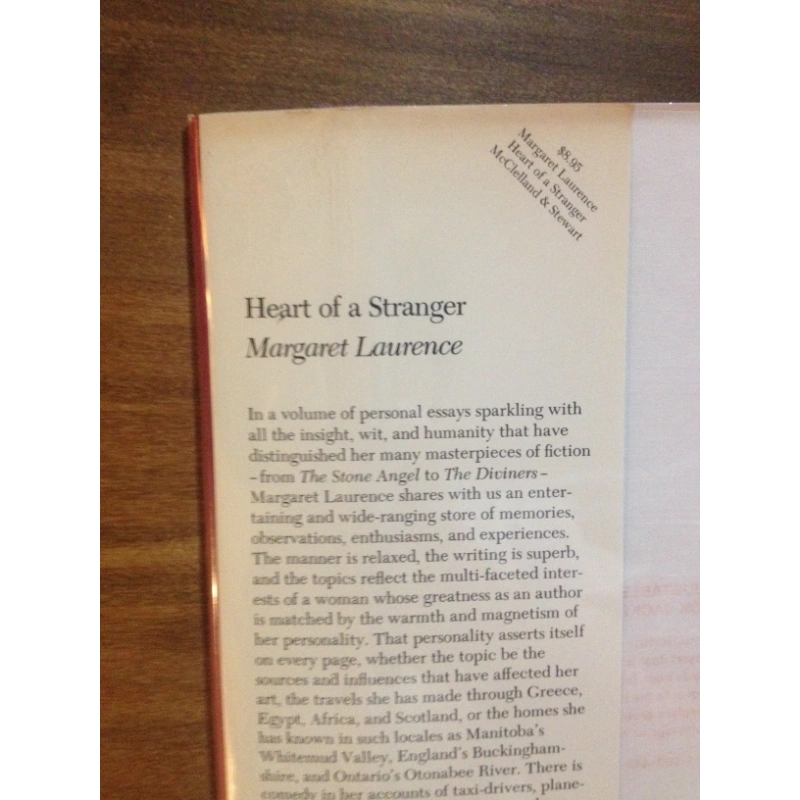 HEART OF A STRANGER  BY: MARGARET LAURENCE BooksCardsNBikes