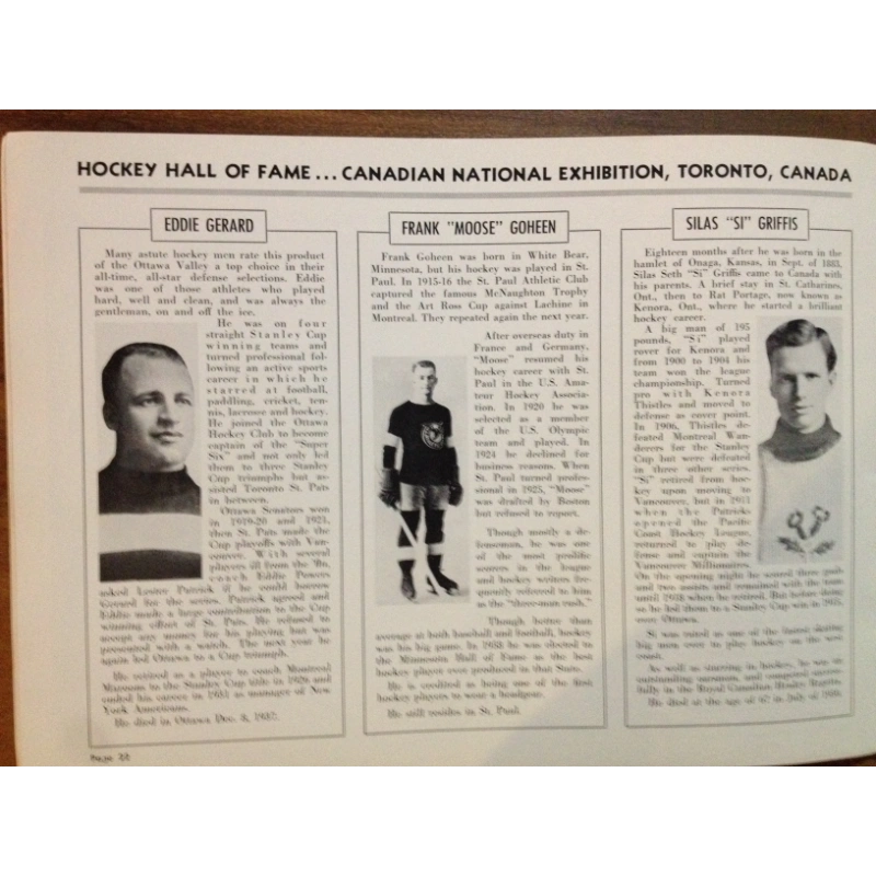 HOCKEY HALL OF FAME PROGRAM OPENING   BY: R.W. HEWITSON BooksCardsNBikes