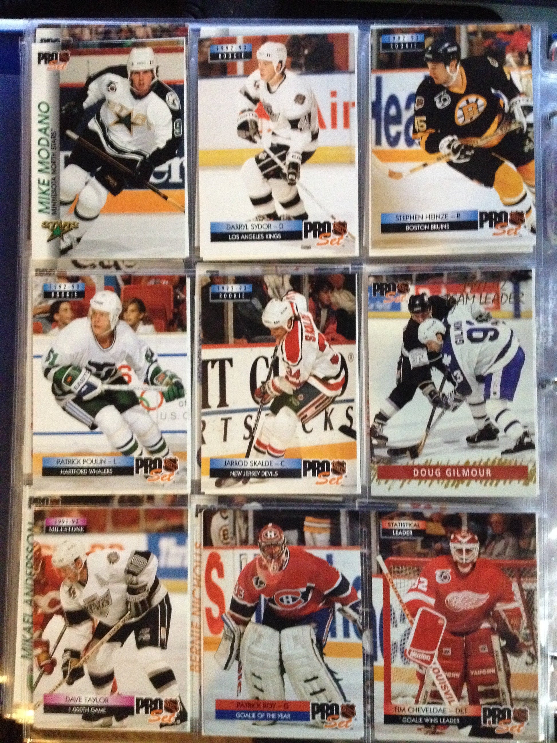 1992/93 Score Ottawa Senators Team Set 5 Cards