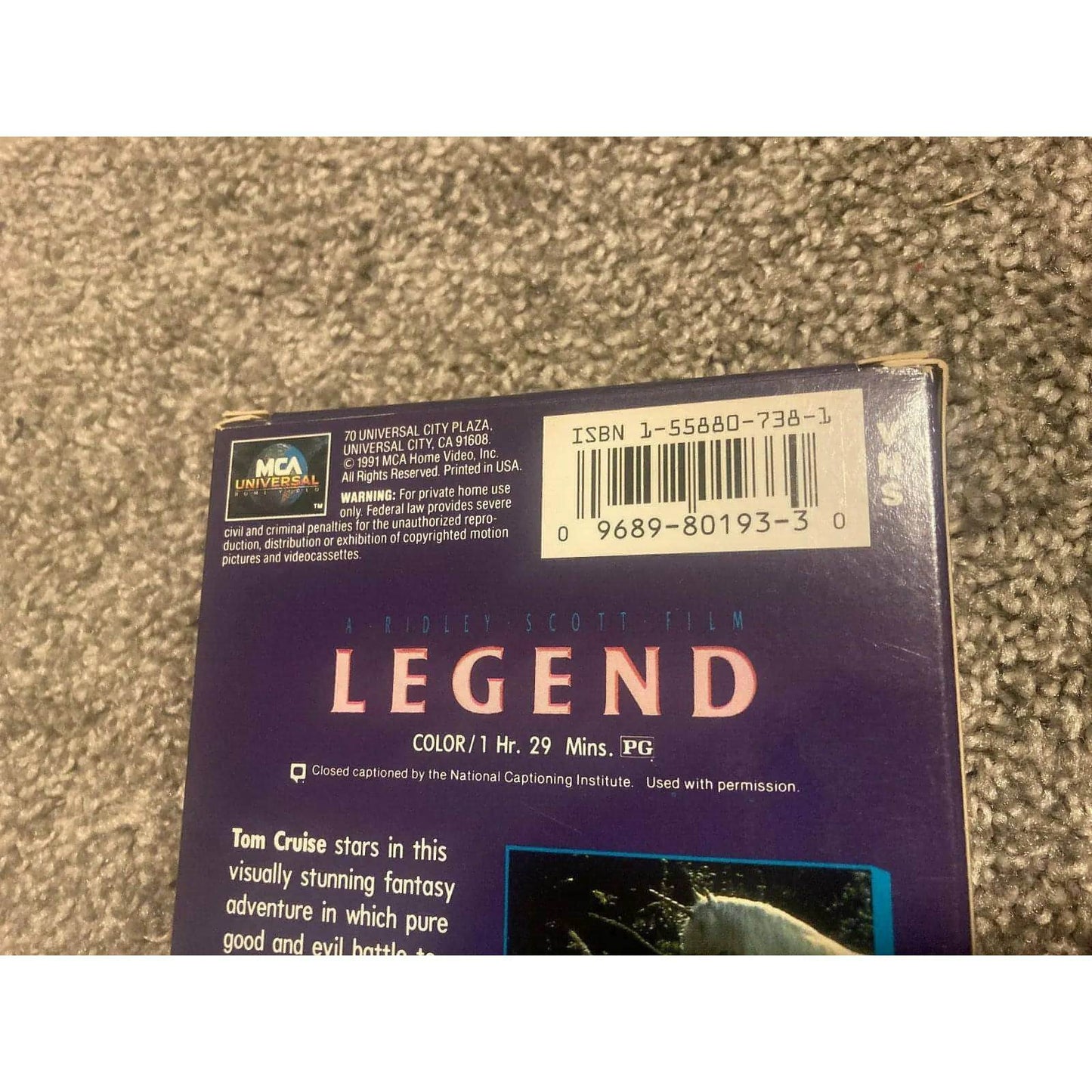 Legend (VHS TAPE FOR SALE, 1991) MORE HERE! BooksCardsNBikes
