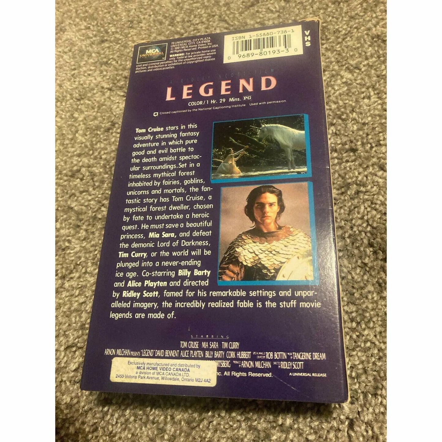 Legend (VHS TAPE FOR SALE, 1991) MORE HERE! BooksCardsNBikes