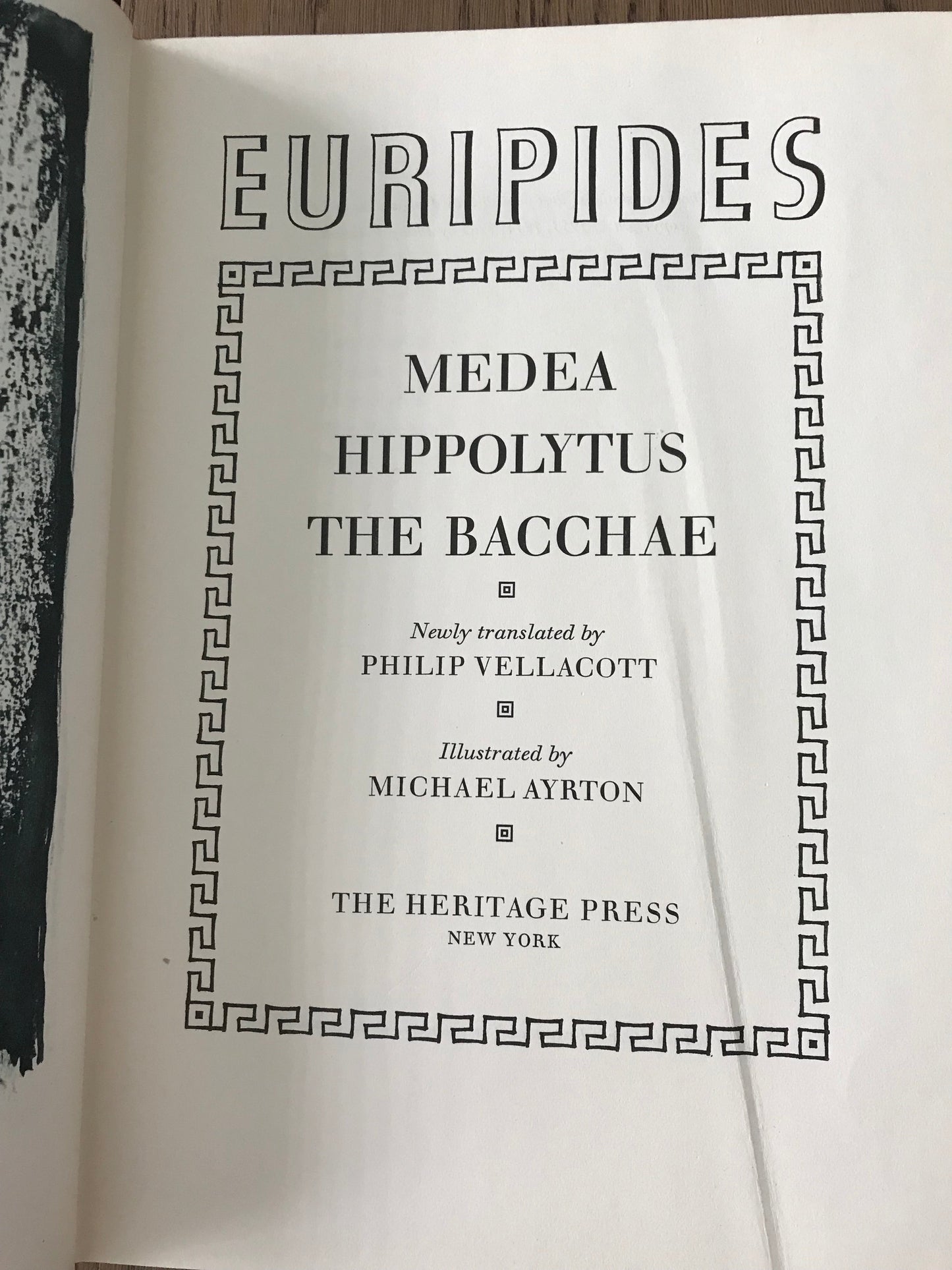 MEDEA HIPPOLYTUS THE BACCHAE -BY EURIPIDES BooksCardsNBikes