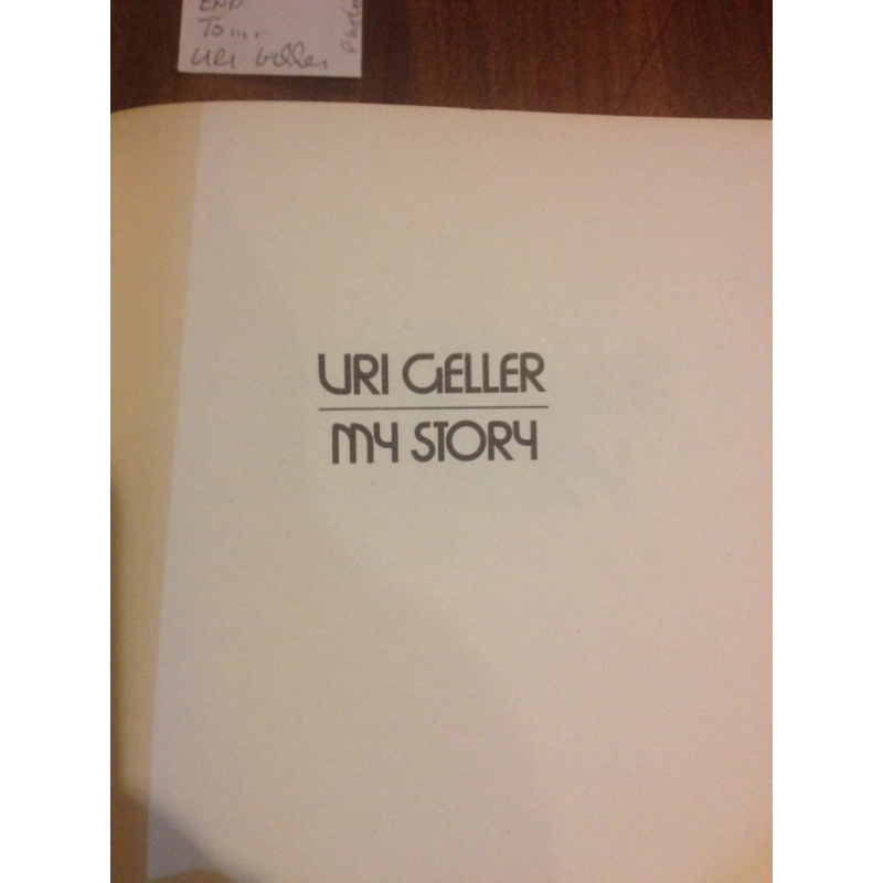 MY STORY  BY: URI GELLER BooksCardsNBikes