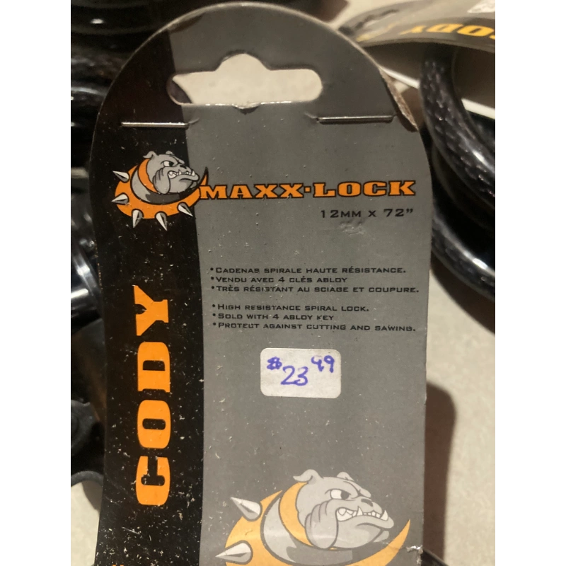 Maxx: Cody Lock [Bicycle  - Accessories] BooksCardsNBikes