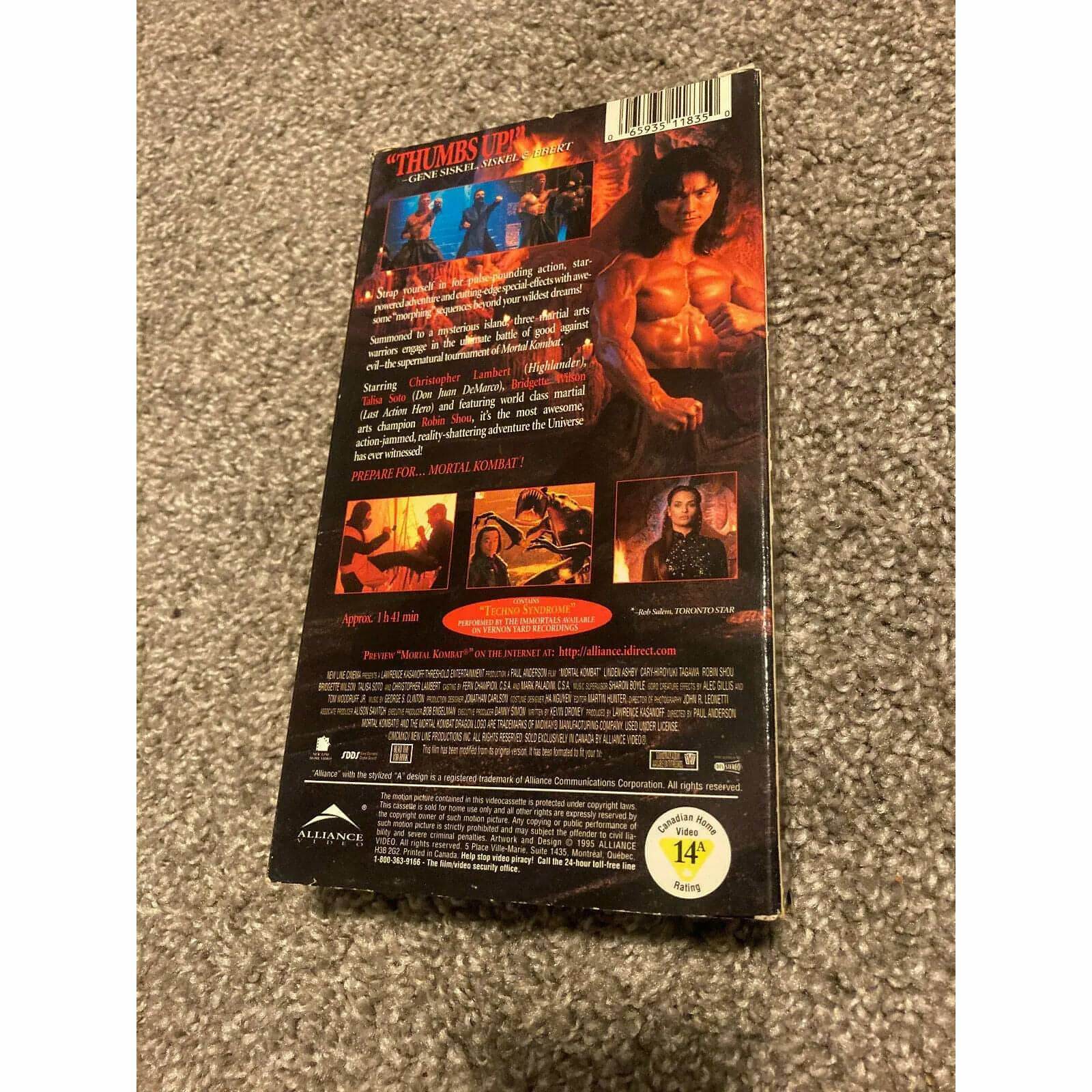 Mortal Kombat (VHS TAPES FOR SALE, 1995)