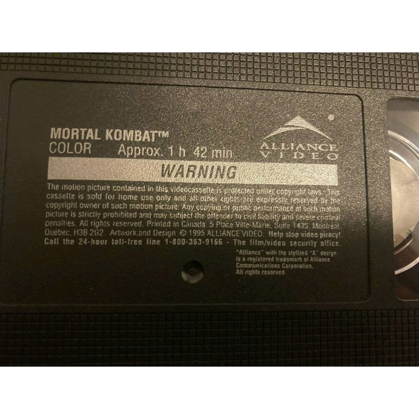 Mortal Kombat (VHS TAPES FOR SALE, 1995)