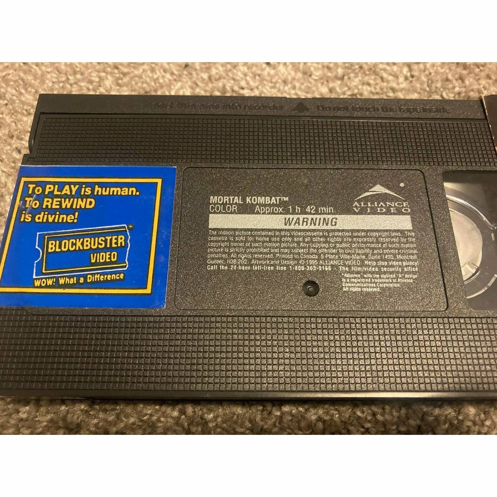 Mortal Kombat (VHS TAPES FOR SALE, 1995)
