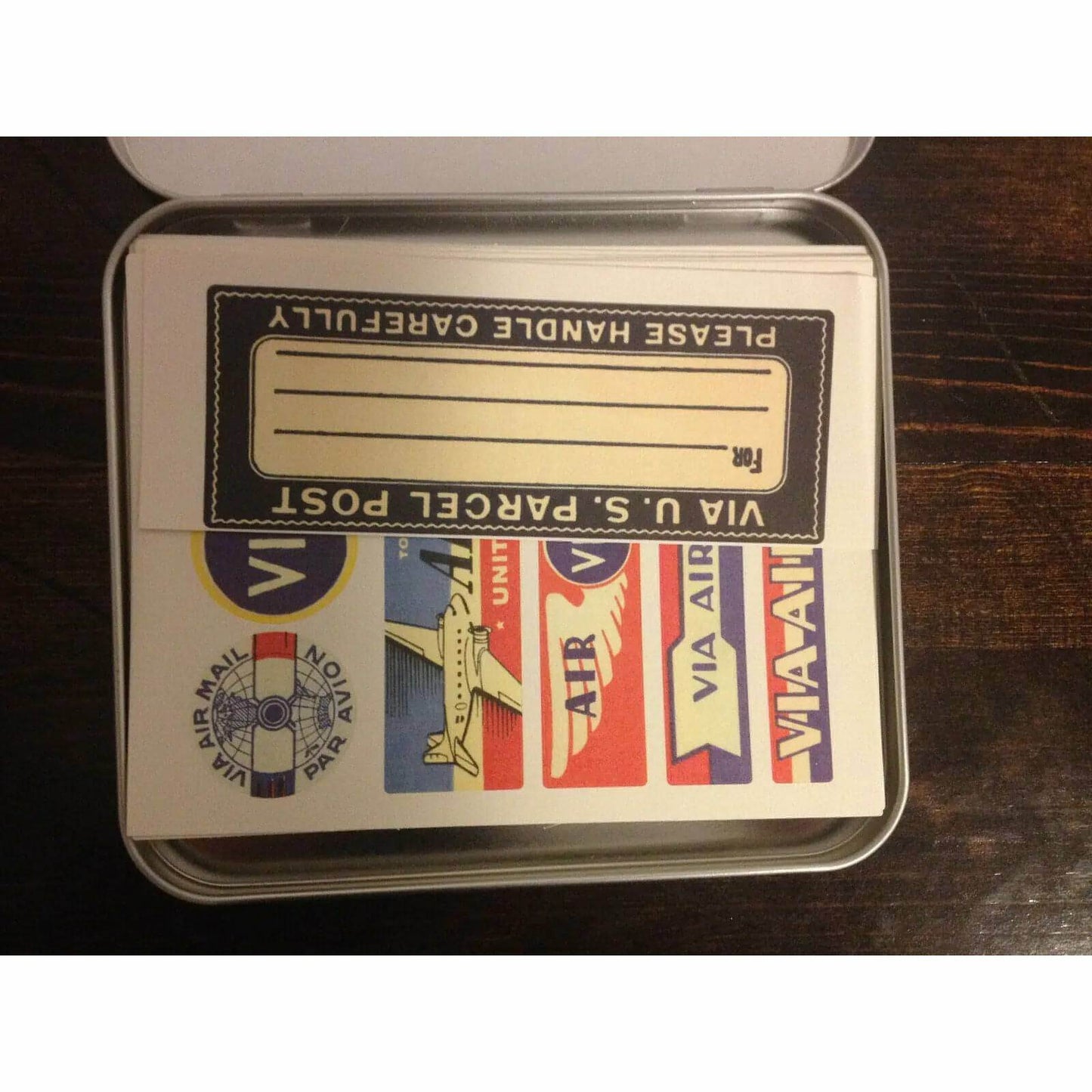 Par Avion Stamps Tin [WITH STAMPS! TOYS!] BooksCardsNBikes
