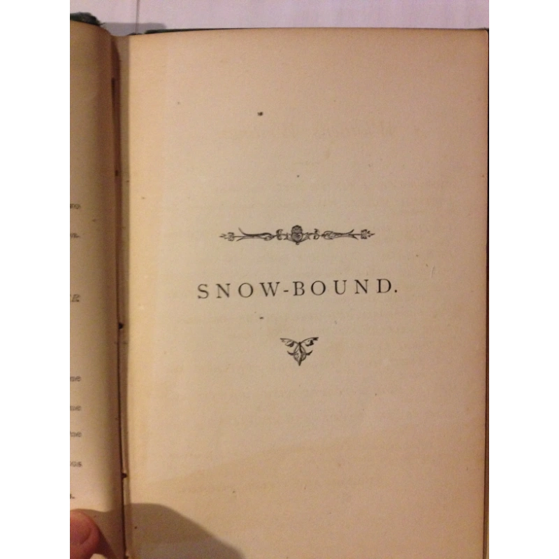 SNOW-BOUND; A WINTER IDYL -JOHN GREENLEAF WHITTIER BooksCardsNBikes