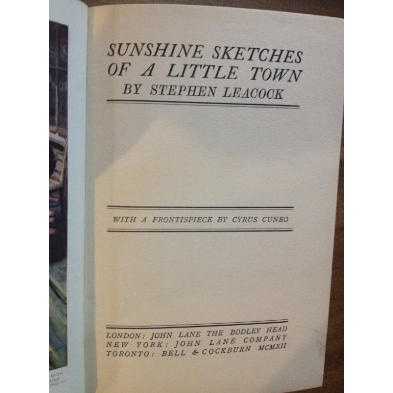 SUNSHINE SKETCHES OF A LITTLE TOWN - STEPHEN LEACOCK BooksCardsNBikes
