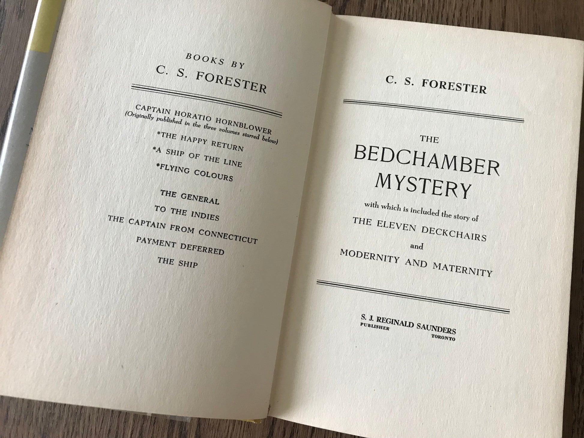THE BEDCHAMBER MYSTERY   -   C.S. FORESTER BooksCardsNBikes