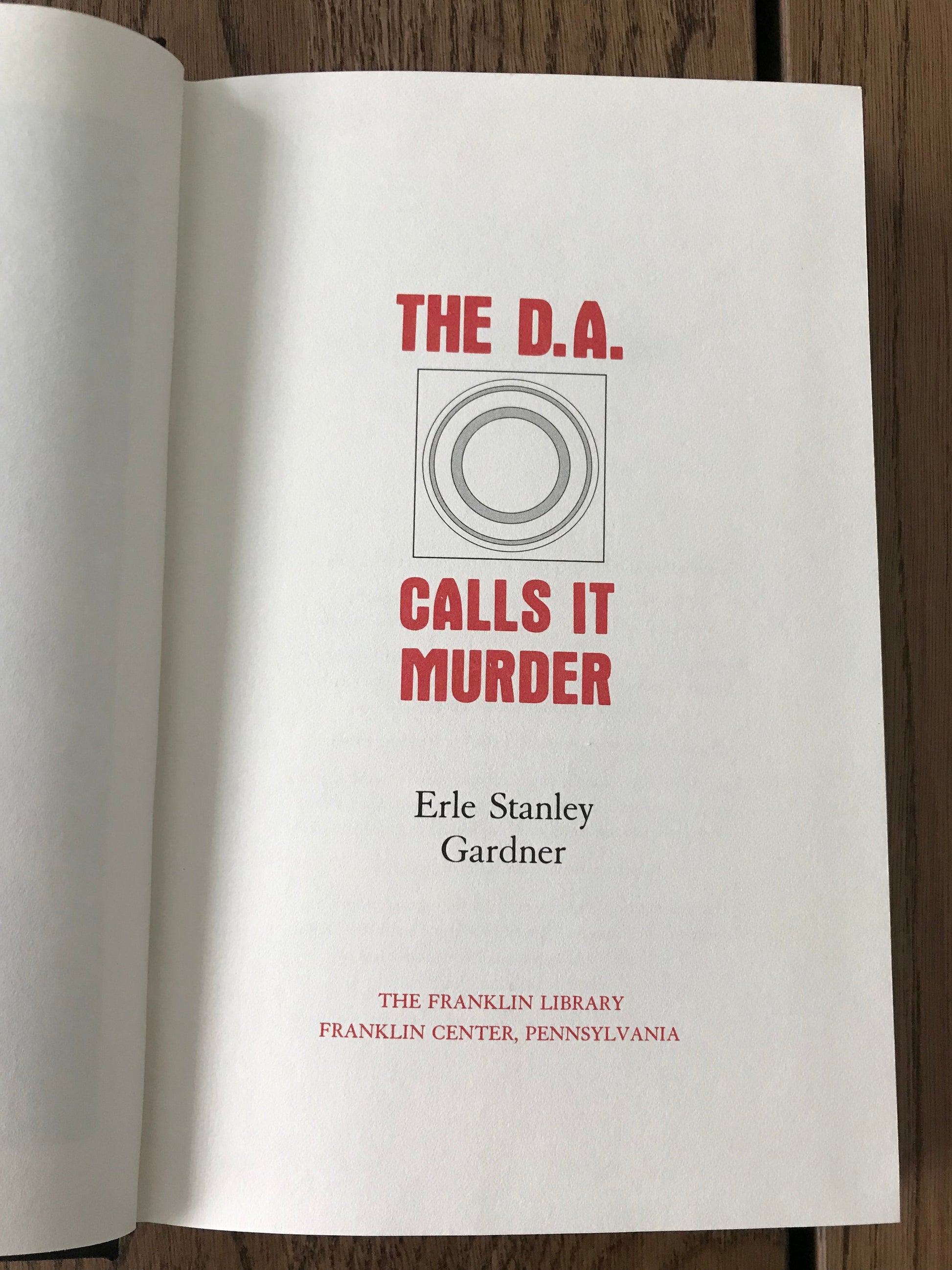 THE D.A. CALLS IT MURDER - ERLE STANLEY GARDNER BooksCardsNBikes