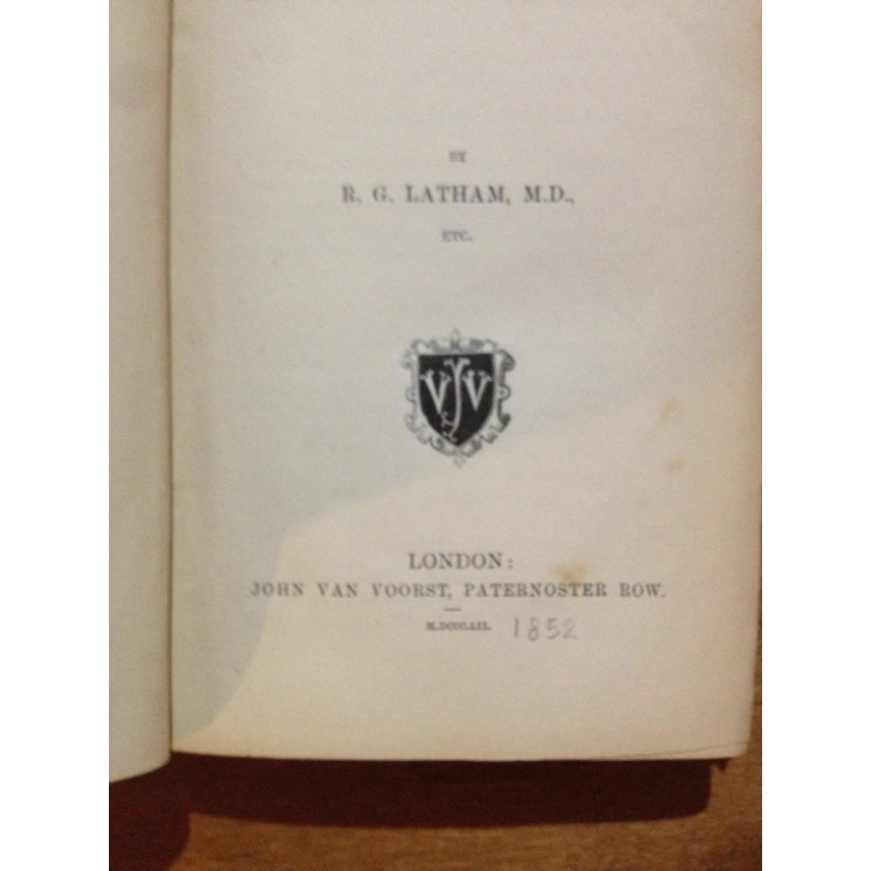 THE ETHNOLOGY OF EUROPE   BY: R.G. LATHAM, M.D. BooksCardsNBikes