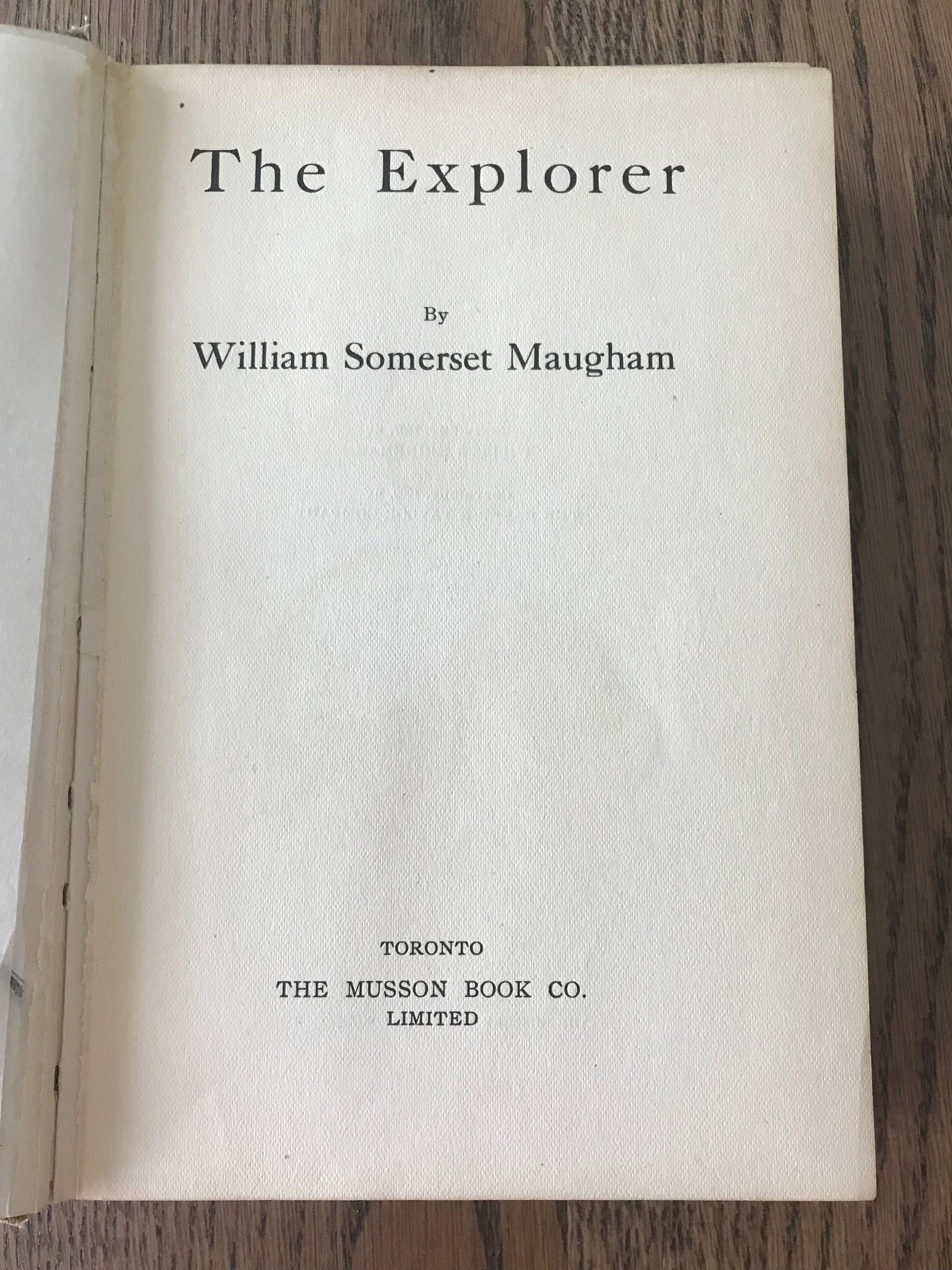 THE EXPLORER - WILLIAM SOMERSET MAUGHAM BooksCardsNBikes