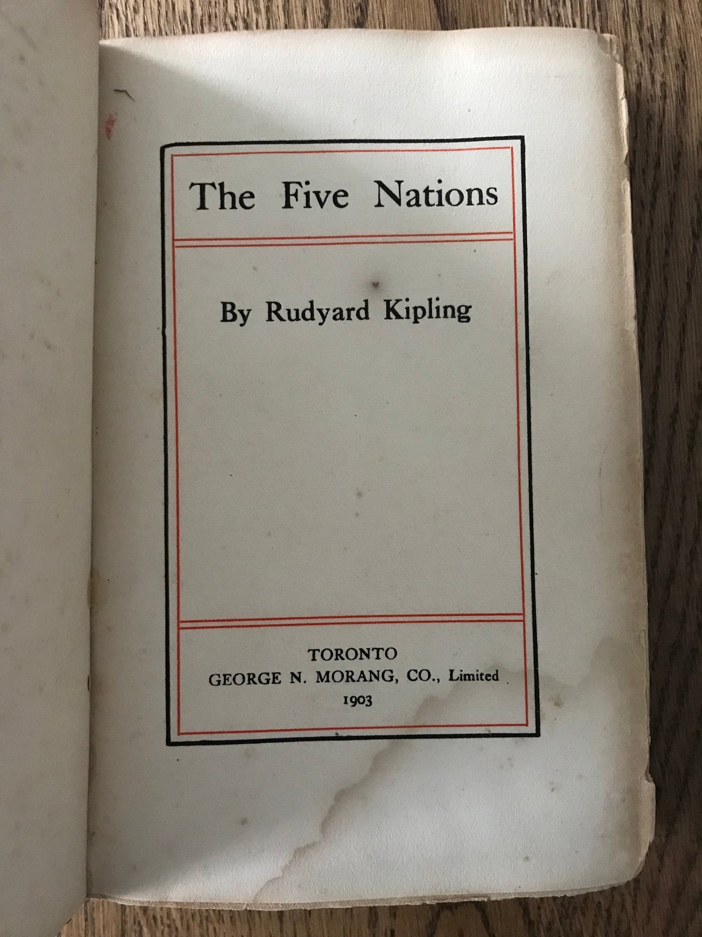 THE FIVE NATIONS -         RUDYARD KIPLING BooksCardsNBikes