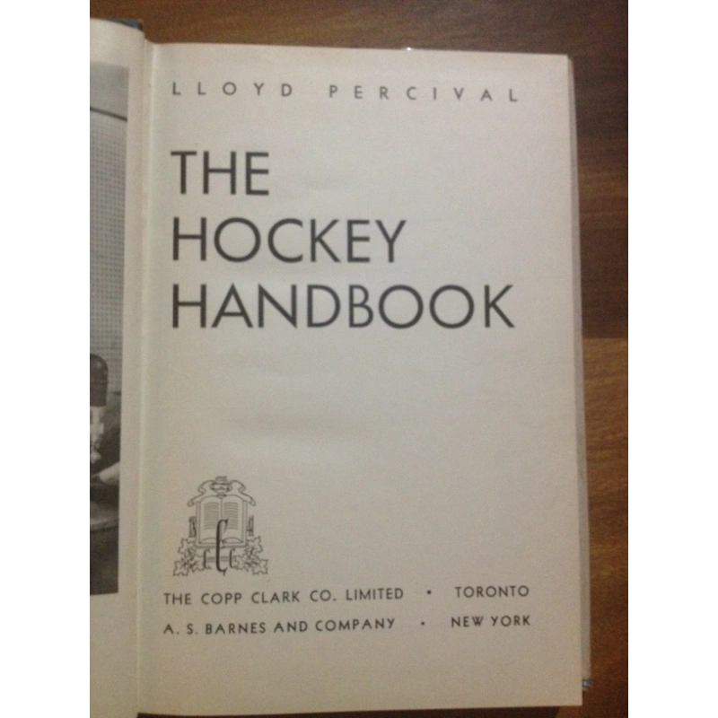 THE HOCKEY HANDBOOK  BY: LLOYD PERCIVAL BooksCardsNBikes