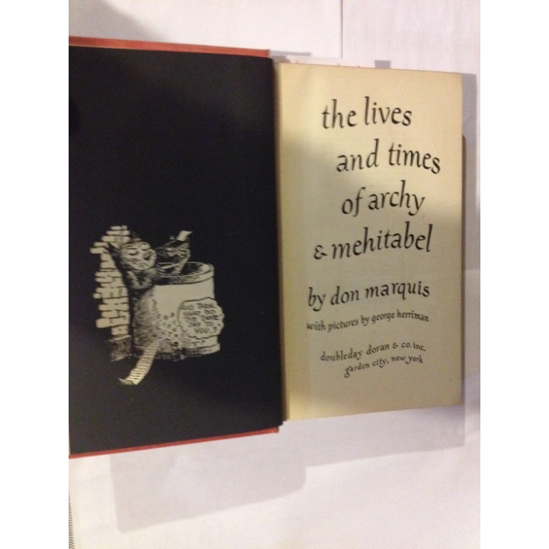 THE LIVES AND TIMES OF ARCHY & MEHITABEL    BY: DON MARQUIS BooksCardsNBikes