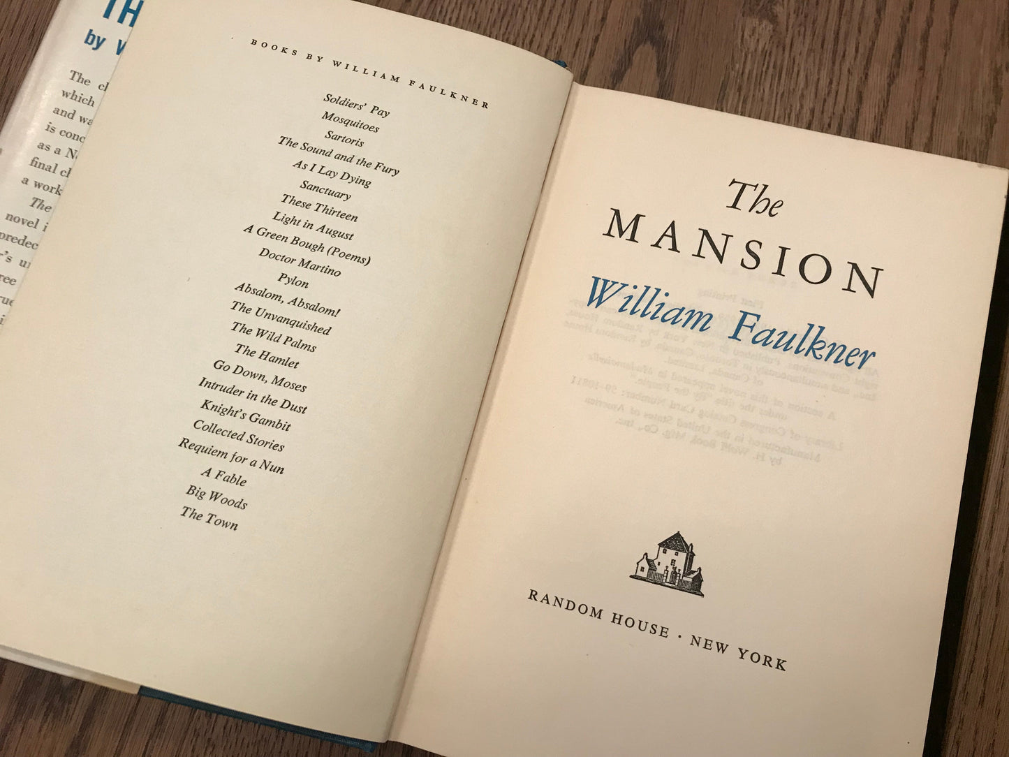 THE MANSION  -       BY WILLIAM FAULKNER BooksCardsNBikes