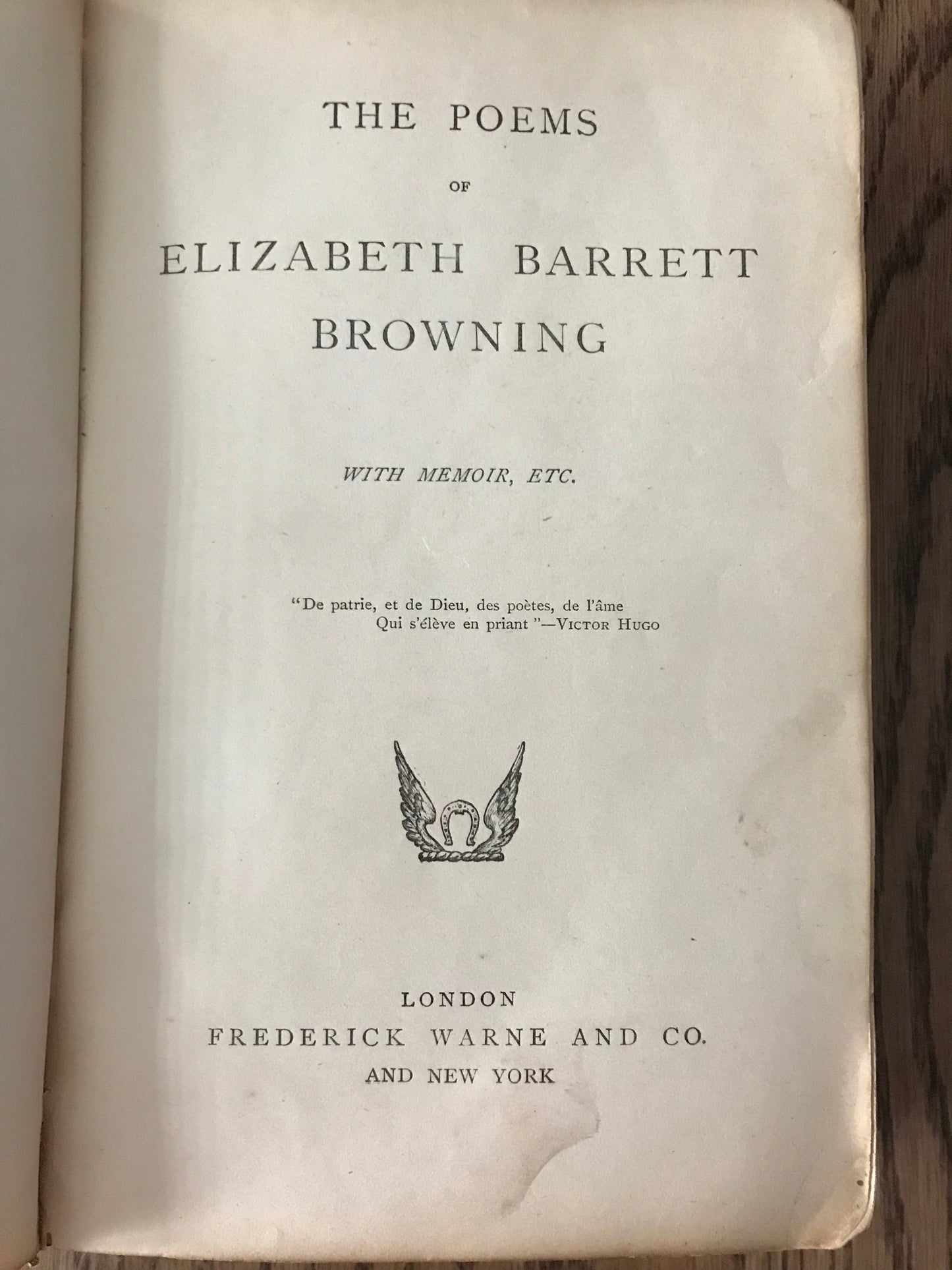 THE POEMS OF ELIZABETH BARRETT BROWNING - BY ELIZABETH BARRETT BROWNING BooksCardsNBikes