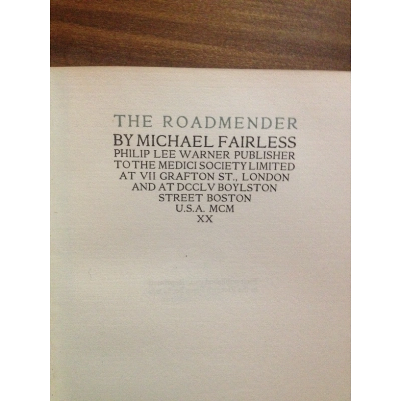 THE ROAD MENDER   BY: MICHAEL FAIRLESS BooksCardsNBikes