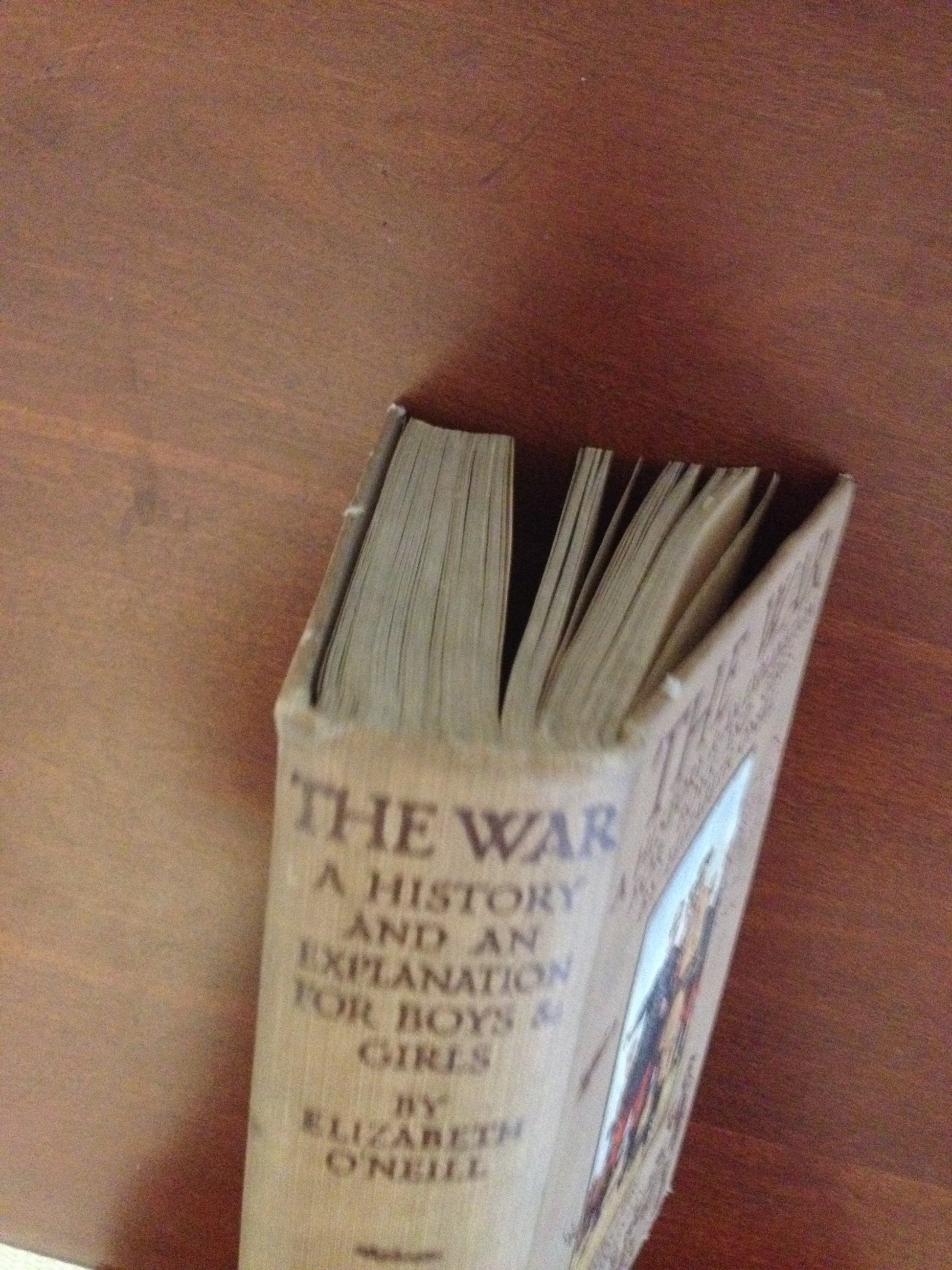 THE WAR - A HISTORY & AN EXPLANATION FOR BOYS AND GIRLS  BY: ELIZABETH O'NEILL BooksCardsNBikes