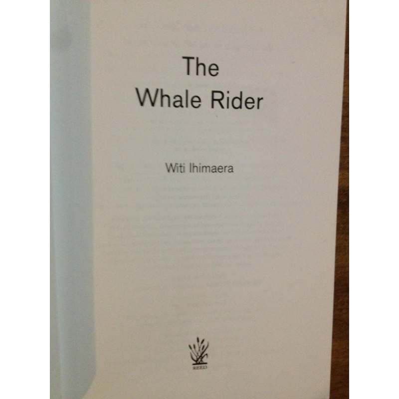THE WHALE RIDER   BY: WITI IHIMAERA BooksCardsNBikes
