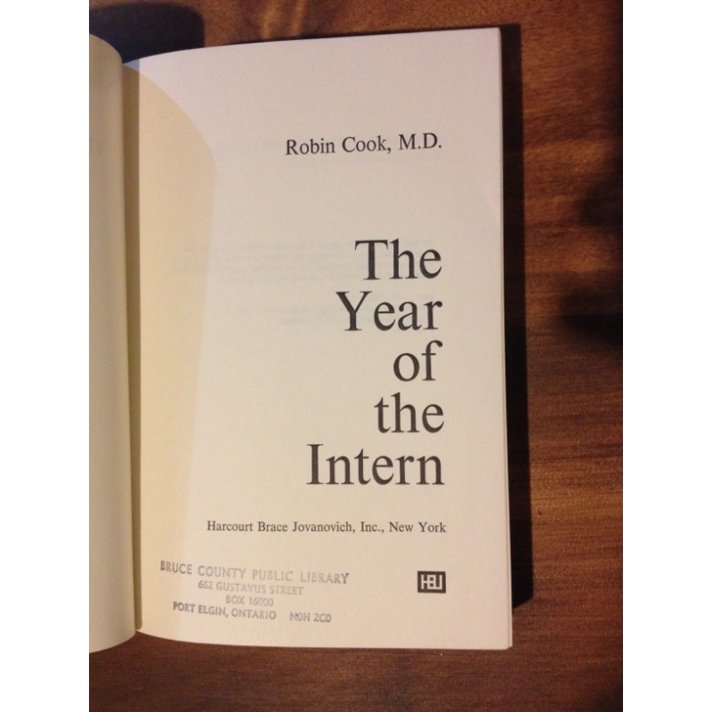 THE YEAR OF THE INTERN BY: ROBIN COOK, N.D. BooksCardsNBikes